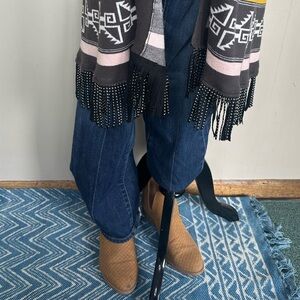 Medium Western Long Cardigan With Pockets & Custom Embellishment.